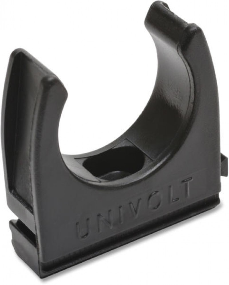 Univolt PVC Clip, Ø 20mm, Interlinkable, Black